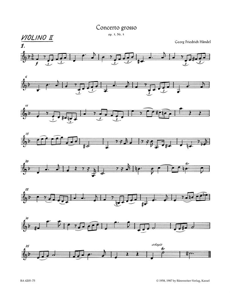 Concerto grosso in D minor Op.3/5 (HWV 316)
